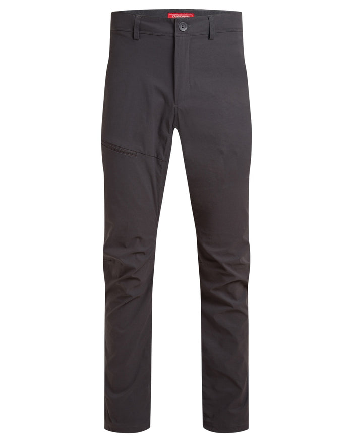 Black Pepper coloured Craghoppers Mens NosiLife Pro Trouser III on white background #colour_black-pepper