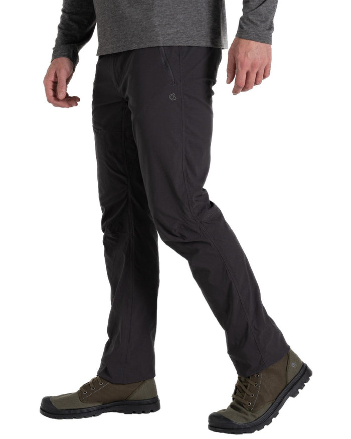 Black Pepper coloured Craghoppers Mens NosiLife Pro Trouser III on white background #colour_black-pepper