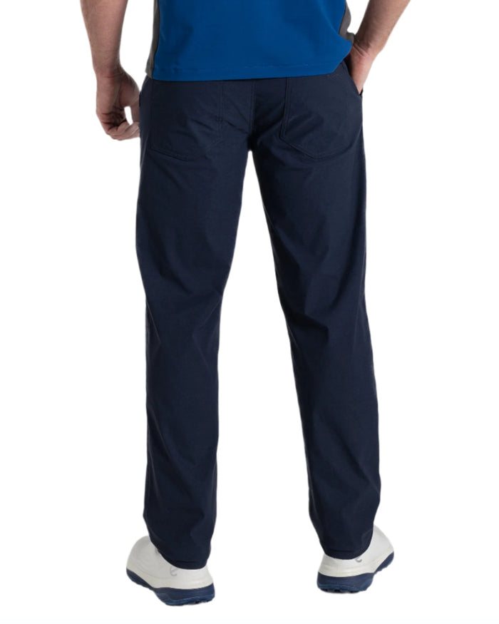 Blue Navy coloured Craghoppers Mens NosiLife Santos Golf Trousers II on white background #colour_blue-navy