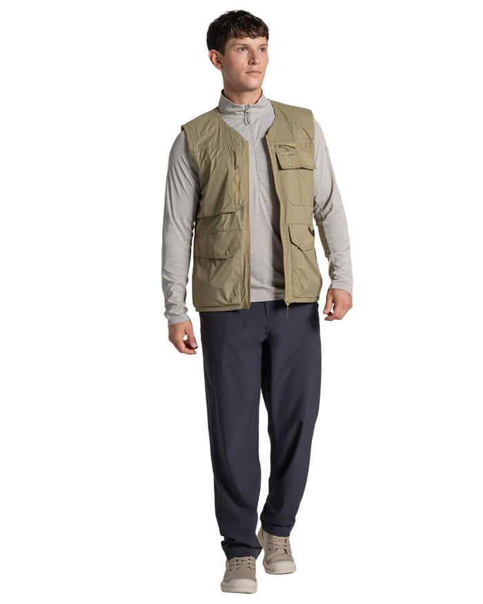 Cardamon coloured Craghoppers Mens NosiLife Sebou Gilet on white background #colour_cardamon