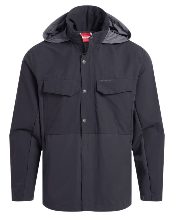 Dark Iron coloured Craghoppers Mens NosiLife Younes Jacket on white background #colour_dark-iron