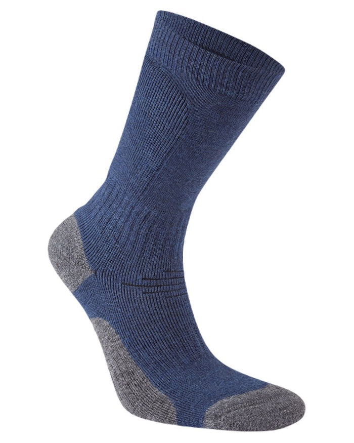 Blue Stone coloured Craghoppers National Trust Trek Socks on white background #colour_blue-stone