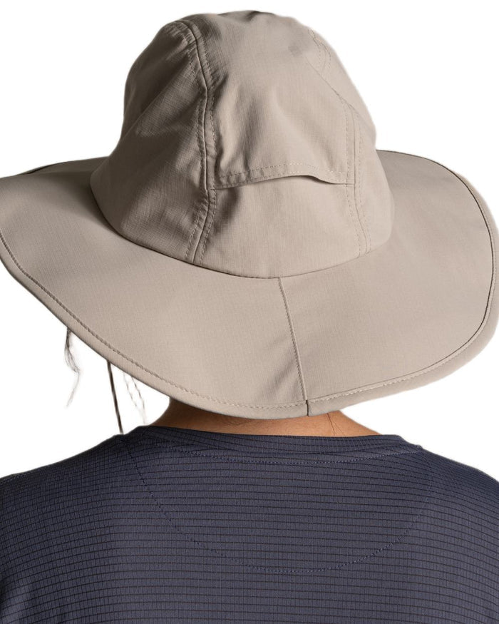 Parchment coloured Craghoppers NosiLife Field Hat on white background #colour_parchment