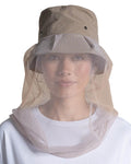 Pebble coloured Craghoppers NosiLife Jungle Hat on white background #colour_pebble