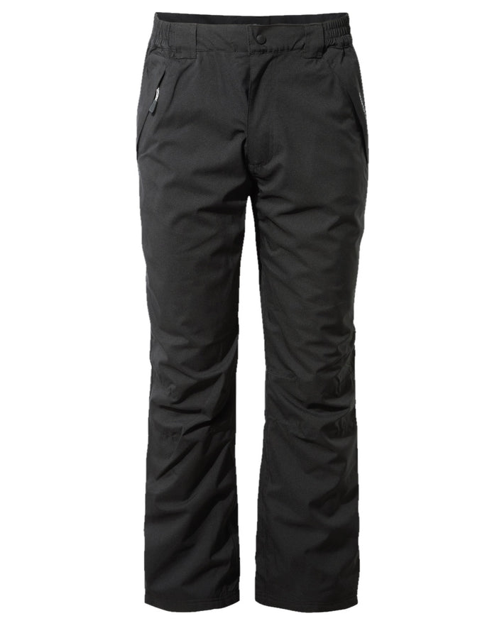Black coloured Craghoppers Steall II Thermo Waterproof Trousers on white background #colour_black