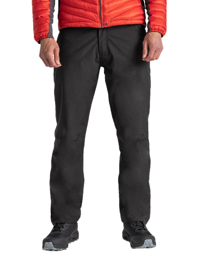 Black coloured Craghoppers Steall II Thermo Waterproof Trousers on white background #colour_black