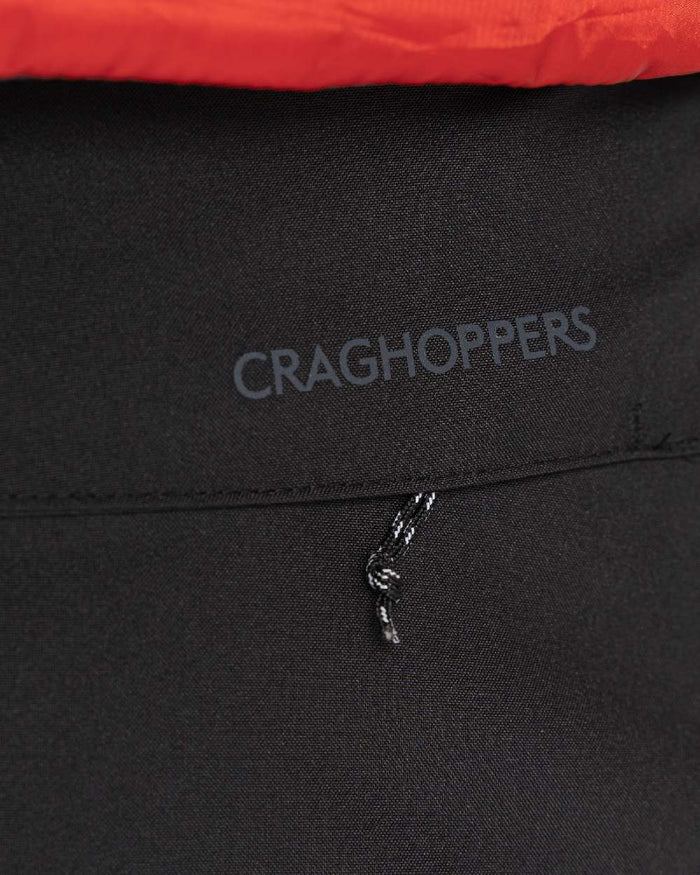 Black coloured Craghoppers Steall II Thermo Waterproof Trousers on white background #colour_black