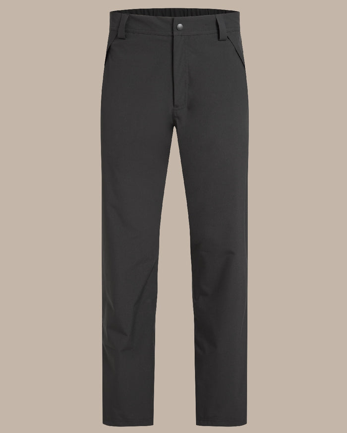 Black coloured Craghoppers Stefan Pro Waterproof Trouser on beige background #colour_black