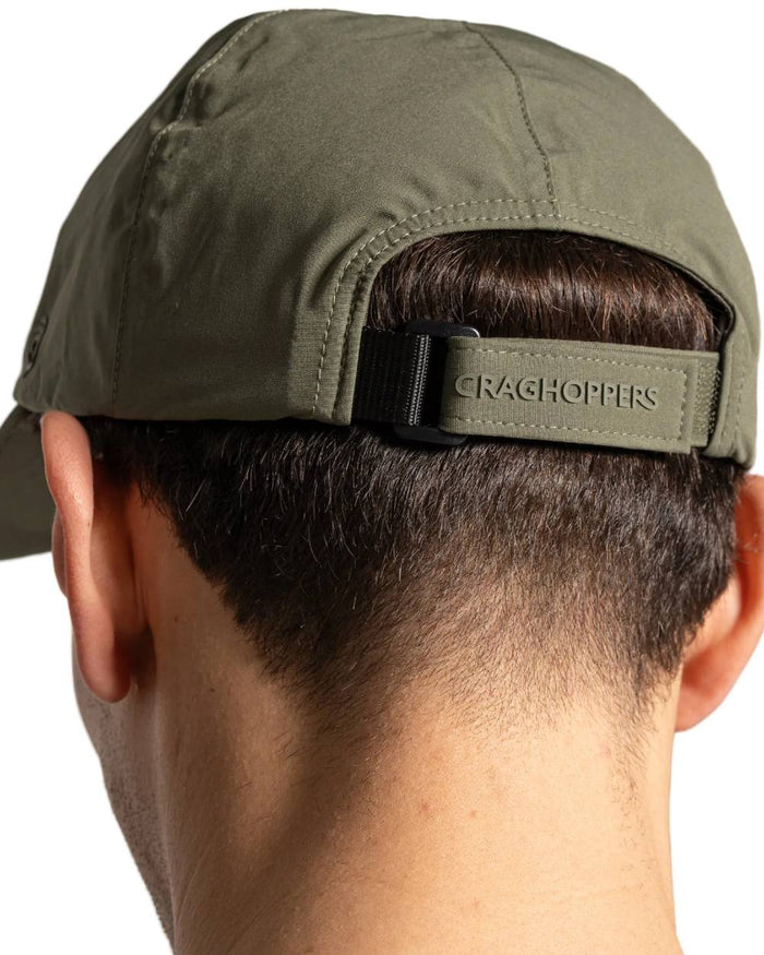 Dark Sage coloured Craghoppers Waterproof Cap on white background #colour_dark-sage