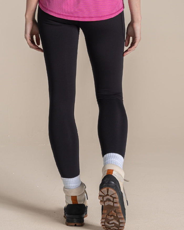 Black coloured Craghoppers Alex II Legging on beige background #colour_black