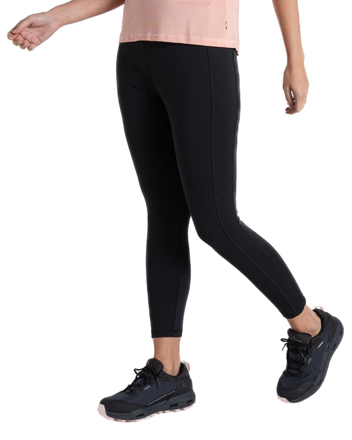 Black coloured Craghoppers Womens Alex Leggings on white background #colour_black