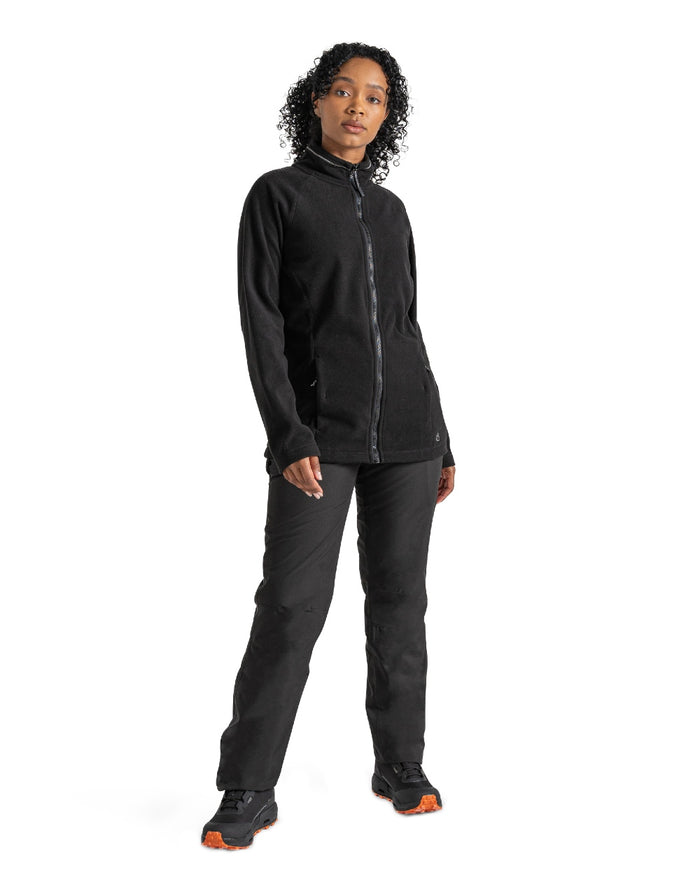 Black Coloured Craghoppers Womens Aysgarth II Thermo Waterproof Trousers on white background #colour_black