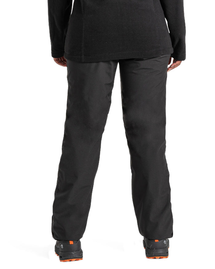 Black Coloured Craghoppers Womens Aysgarth II Thermo Waterproof Trousers on white background #colour_black