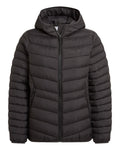 Black coloured Craghoppers Womens Compresslite IX Hooded Insulating Jacket on white background #colour_black