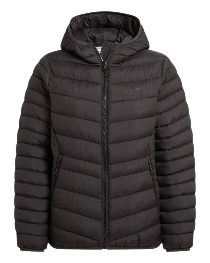 Black coloured Craghoppers Womens Compresslite IX Hooded Insulating Jacket on white background #colour_black