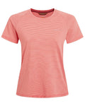 Coral Reef Coloured Craghoppers Womens Ellie Short Sleeved T-Shirt on white background #colour_coral-reef