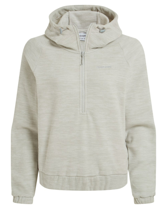 Lunar Grey Coloured Craghoppers Womens Esk Hooded Half Zip Fleece on White Background
#colour_lunar-grey