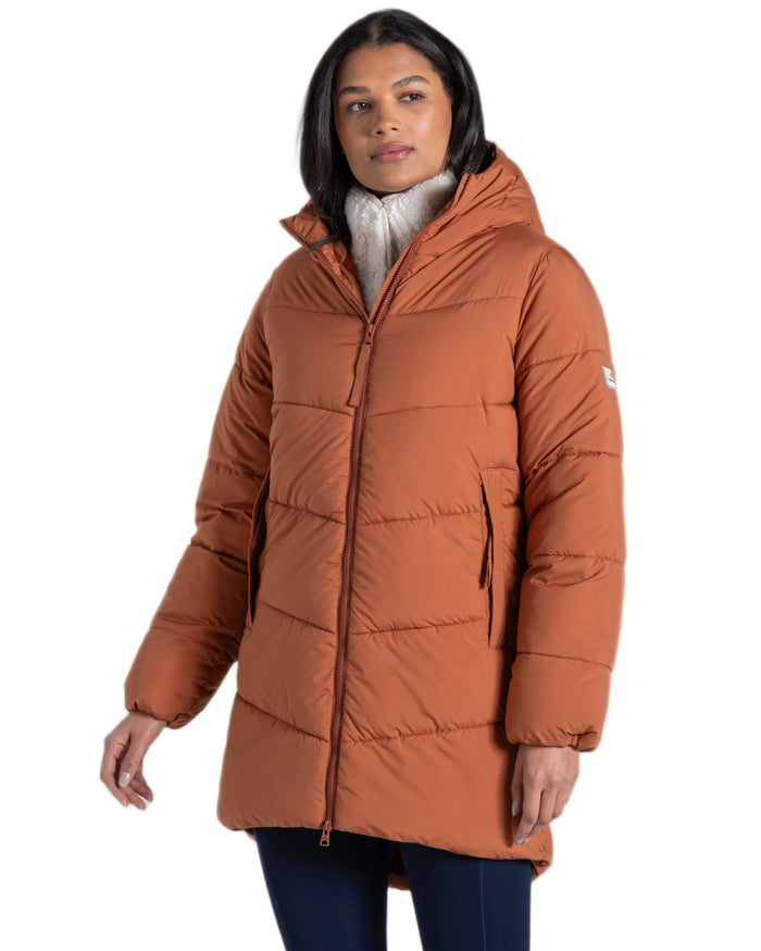 Tawny coloured Craghoppers Womens Kendal Jacket on white background #colour_tawny