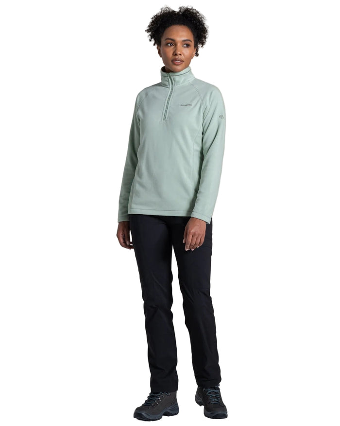 Black coloured Craghoppers Womens Kiwi Pro Cargo Trousers on white background #colour_black