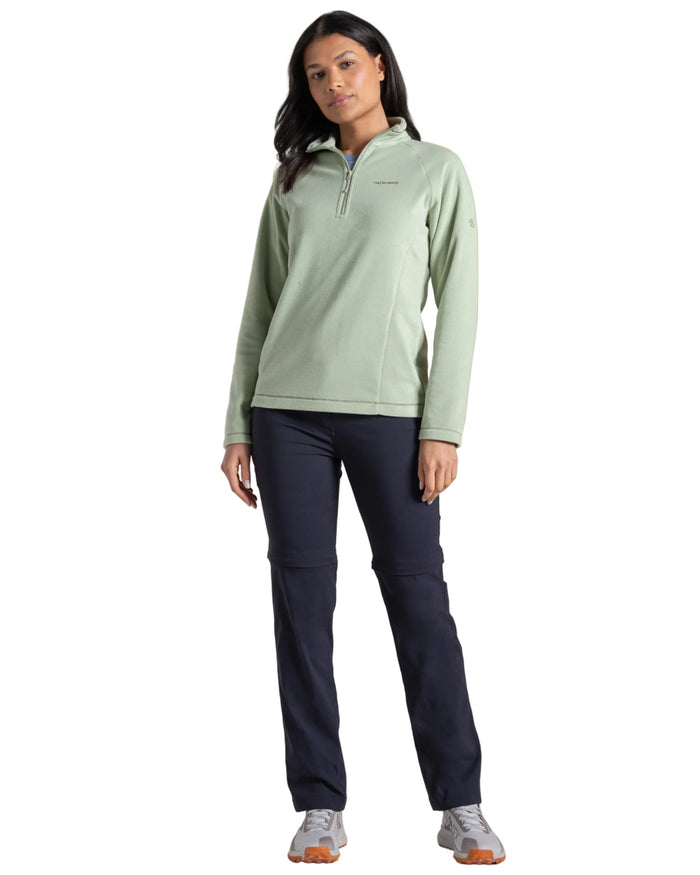 Dark Navy coloured Craghoppers Womens Kiwi Pro III Convertible Trousers on white background #colour_dark-navy