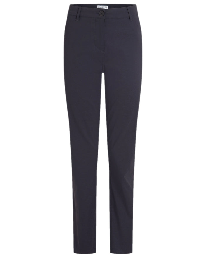 Dark Navy Coloured Craghoppers Womens Kiwi Pro III Trouser on white background #colour_dark-navy