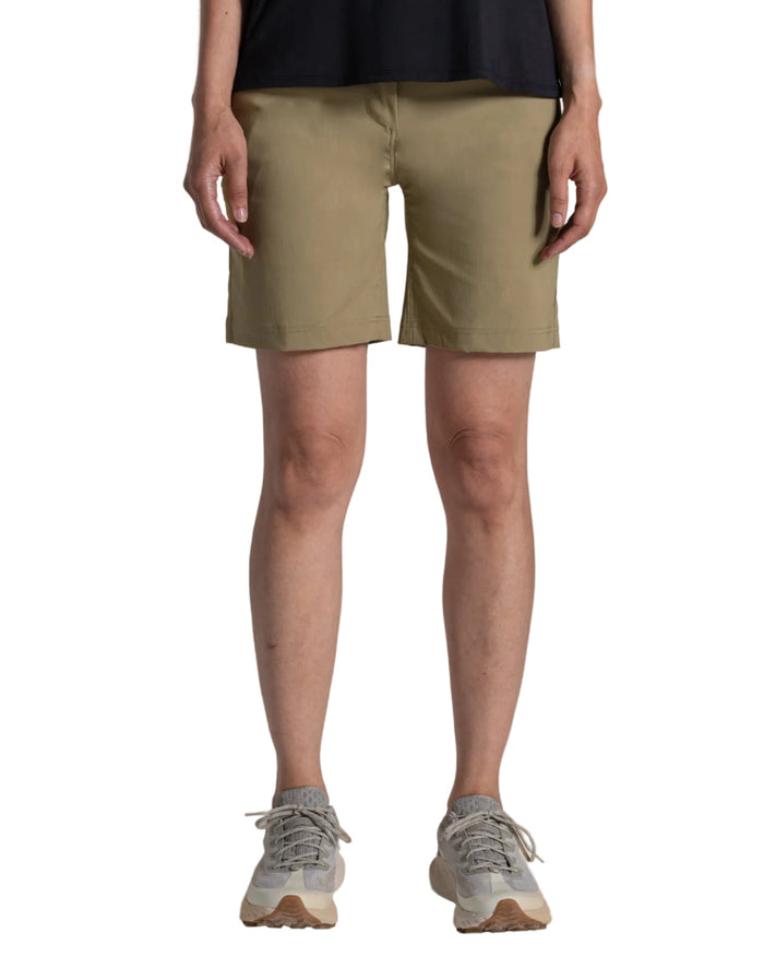 Cardamon coloured Craghoppers Womens Kiwi Pro III Shorts on white background #colour_cardamon