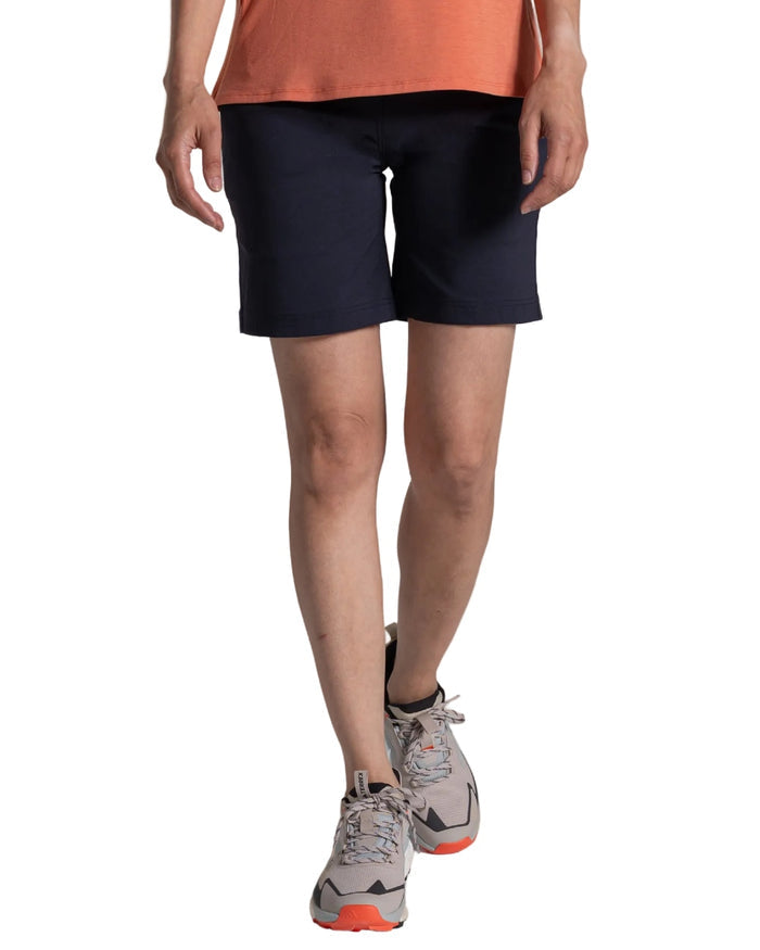 Dark Navy coloured Craghoppers Womens Kiwi Pro III Shorts on white background #colour_dark-navy