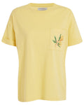 Pale Daffodil coloured Craghoppers Womens Maya Short Sleeved T-Shirt on white background #colour_pale-daffodil
