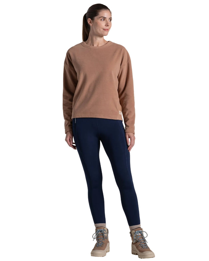 Umber coloured Craghoppers Womens Miska Crew Neck Pullover on white background #colour_umber