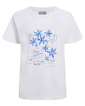 White coloured Craghoppers Womens National Trust Bistort Short Sleeved T-Shirt on white background #colour_white
