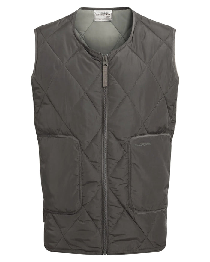 Nori Green coloured Craghoppers Womens National Trust Borage Vest on white background #colour_nori-green