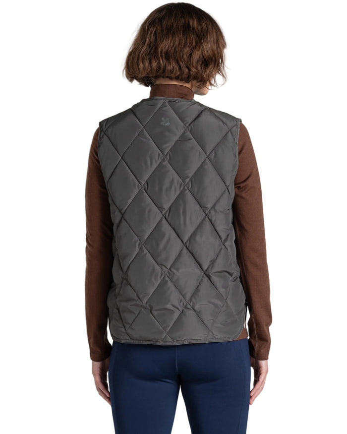 Nori Green coloured Craghoppers Womens National Trust Borage Vest on white background #colour_nori-green