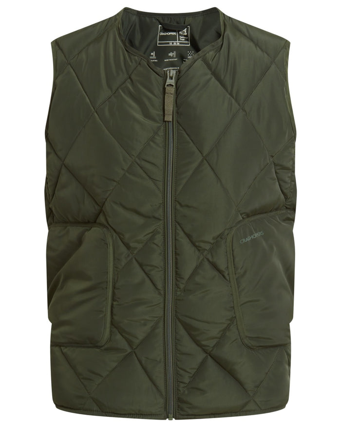 Verdant coloured Craghoppers Womens National Trust Borage Vest on white background #colour_verdant