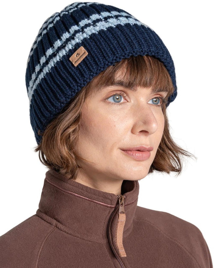Blue Navy coloured Craghoppers Womens National Trust Canina Hat on white background #colour_blue-navy