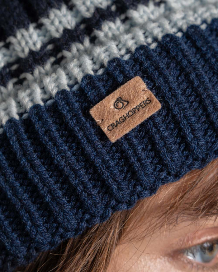 Blue Navy coloured Craghoppers Womens National Trust Canina Hat on white background #colour_blue-navy