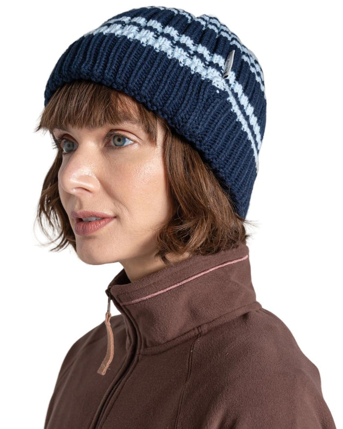 Blue Navy coloured Craghoppers Womens National Trust Canina Hat on white background #colour_blue-navy