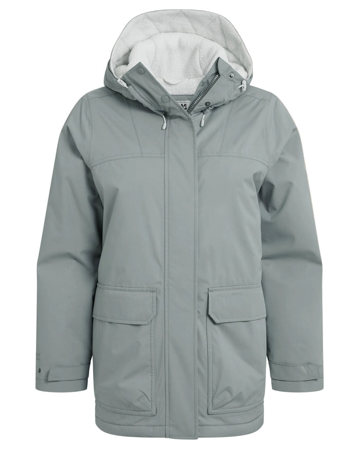 Sage coloured Craghoppers Womens National Trust Crossbill Jacket on white background #colour_sage