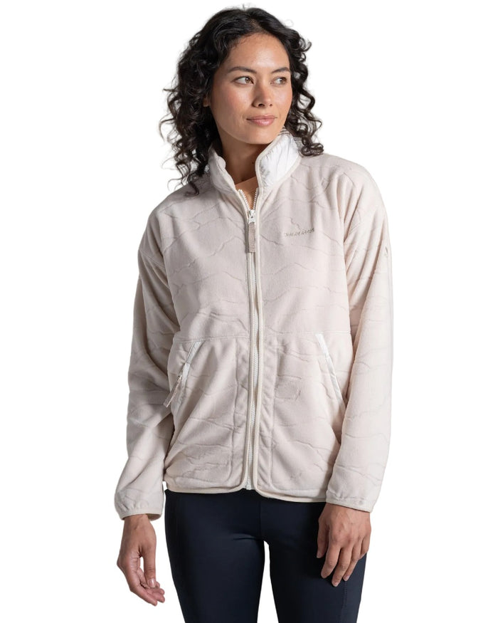 Ecru coloured Craghoppers Womens National Trust Wheatear Jacket on white background #colour_ecru
