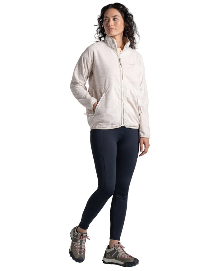 Ecru coloured Craghoppers Womens National Trust Wheatear Jacket on white background #colour_ecru
