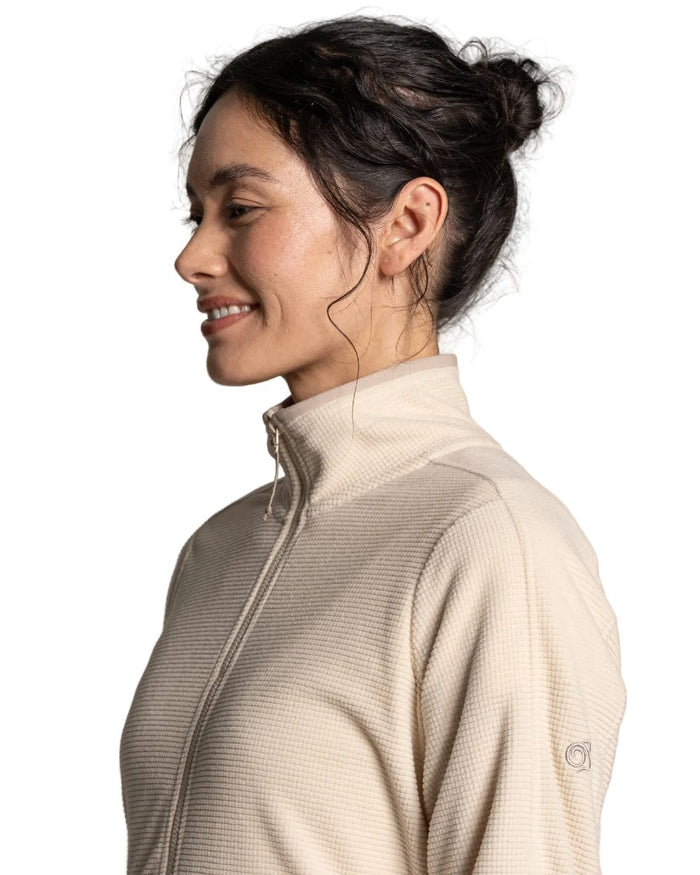 Oyster coloured Craghoppers Womens NosiLife Anya II Jacket on white background #colour_oyster
