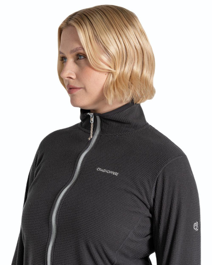 Charcoal coloured Craghoppers Womens NosiLife Anya Jacket on white background #colour_charcoal