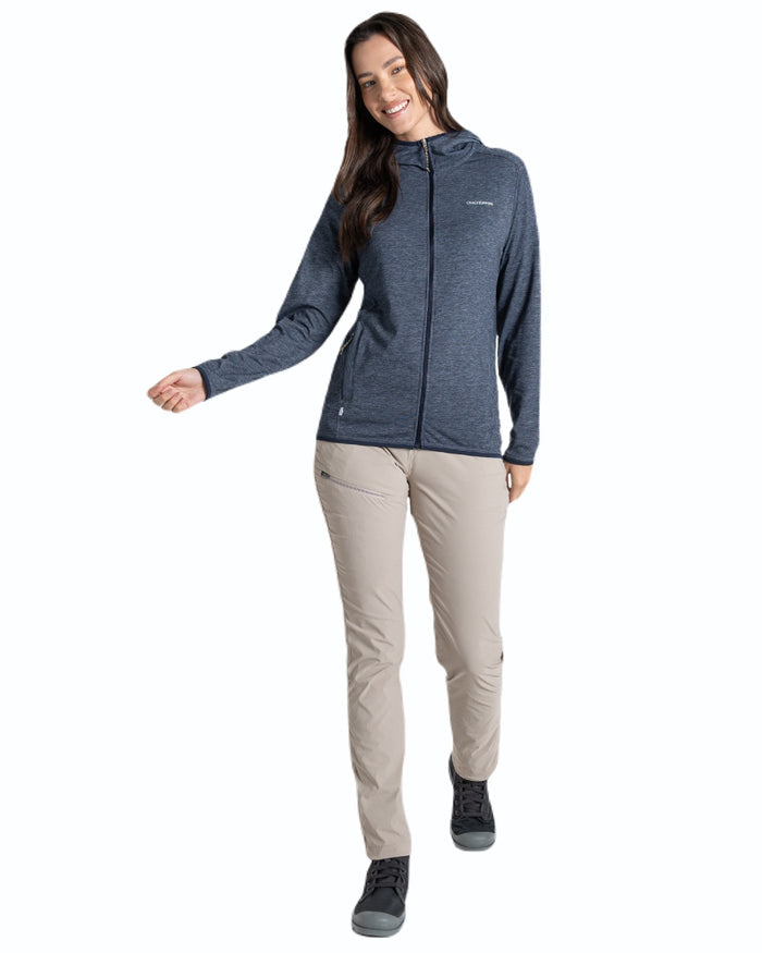 Soft Mushroom coloured Craghoppers Womens NosiLife Pro Trousers III on white background #colour_soft-mushroom