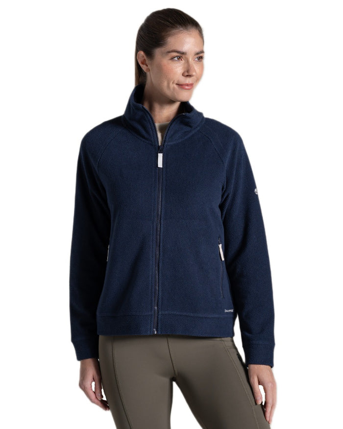 Blue Navy coloured Craghoppers Womens Raja Jacket on white background #colour_blue-navy