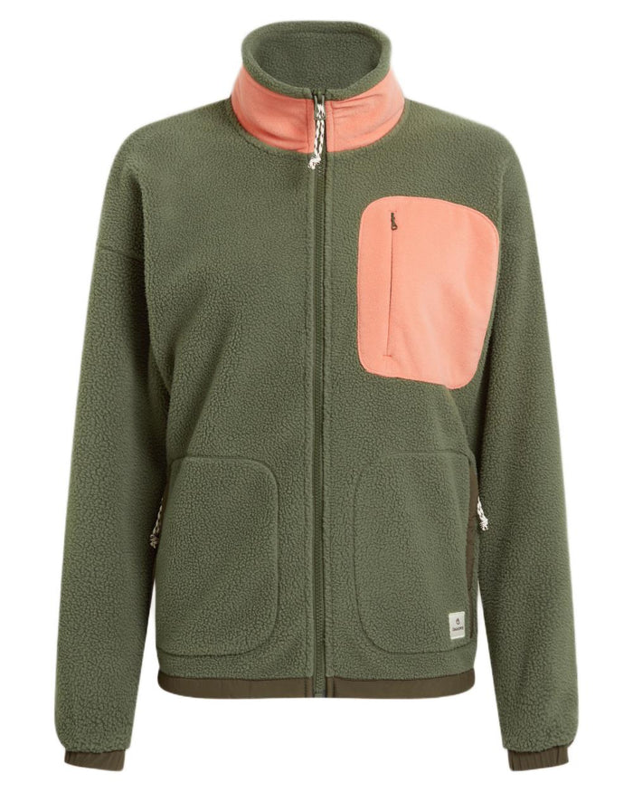 Dark Sage coloured Craghoppers Womens Sanaa Jacket on white background #colour_dark-sage
