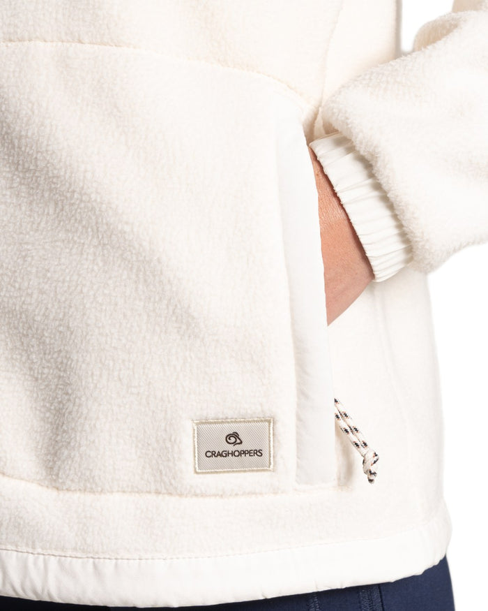Ecru coloured Craghoppers Womens Sanaa Jacket on white background #colour_ecru