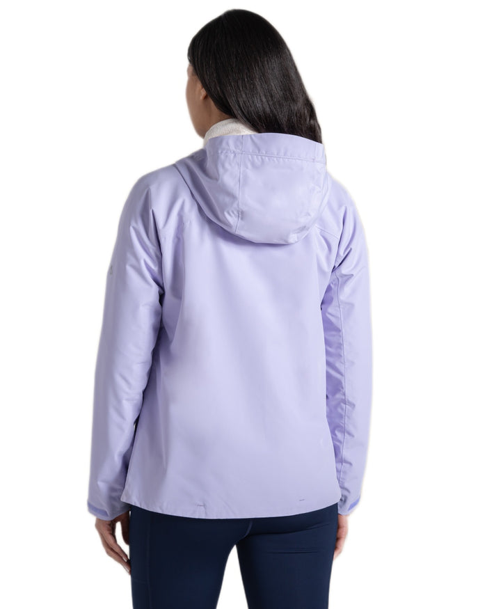 Parma Violet coloured Craghoppers Womens Solla Waterproof Jacket on white background #colour_parma-violet