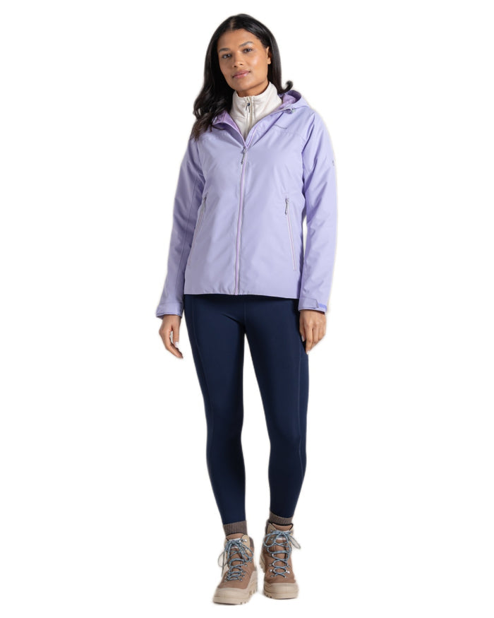 Parma Violet coloured Craghoppers Womens Solla Waterproof Jacket on white background #colour_parma-violet