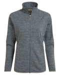 Storm Grey Marl coloured Craghoppers Womens Tarvos Full Zip Fleece on white background #colour_storm-grey-marl