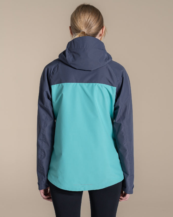 Glazed Aqua Anthracite coloured Craghoppers Vanth Jacket on beige background #colour_glazed-aqua-anthracite