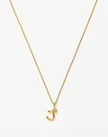 Curly Molten Mini Initial Necklace - J | 18ct Gold Vermeil Necklaces Missoma